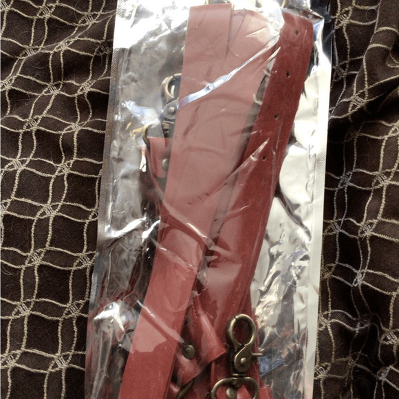 NEW ! Boho Brown Red Vegan Suspenders